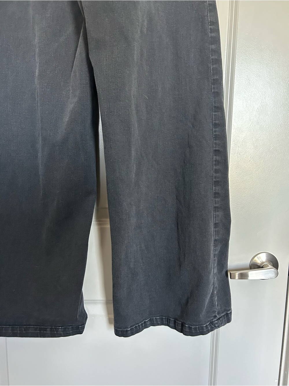 We The Free High-Waist Wide Leg Jeans in Charcoal - Picture 8 of 9
